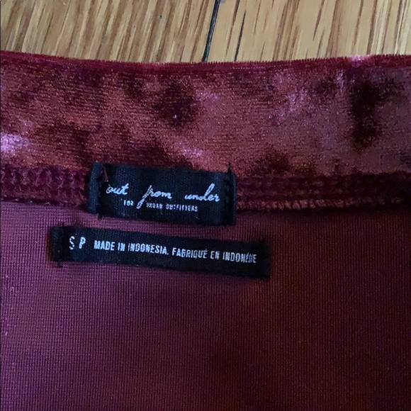 Urban outfitters strapless velvet bodysuit - Picture 2 of 2